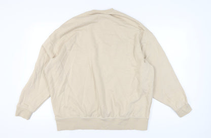 Nike Unisex Beige XS Sweatshirt Crew Neck Logo Casual