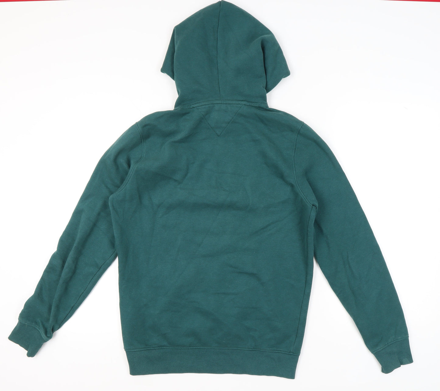 Tommy Jeans Men's Green Pullover Hoodie Size M