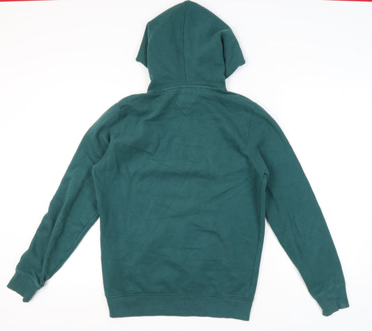 Tommy Jeans Men's Green Pullover Hoodie Size M