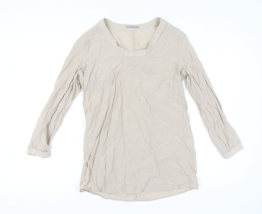 Womens UK Size 12 COS Beige Basic Blouse