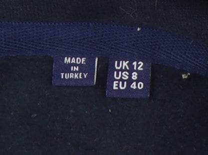 Superdry Women's Blue Pullover Hoodie - Size 12