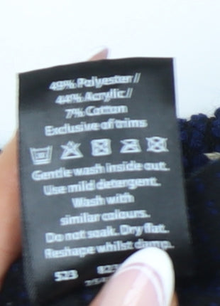 Crane Women's Blue Knit Pullover Sweatshirt Size 10