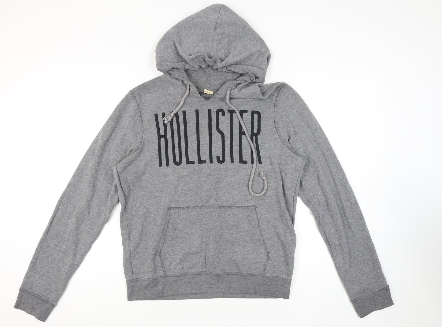 Hollister Unisex Adults Grey Pullover Hoodie M