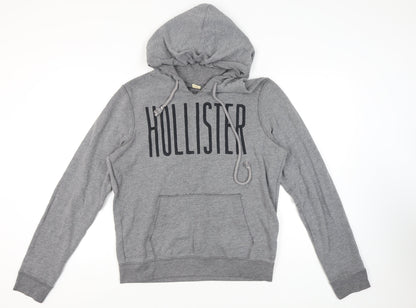 Hollister Unisex Adults Grey Pullover Hoodie M