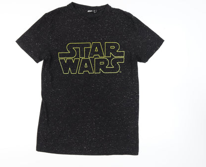 Star Wars Men's Black L T-Shirt, Graphic Print, Crew Neck
