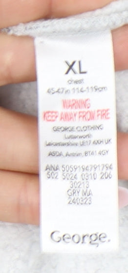 George Unisex Grey XL Hoodie with Charity Theme