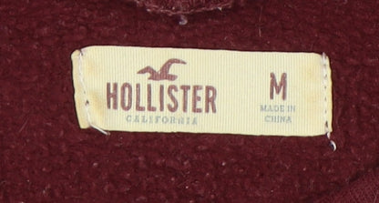 Hollister Women's Red Hoodie M - Casual College Style