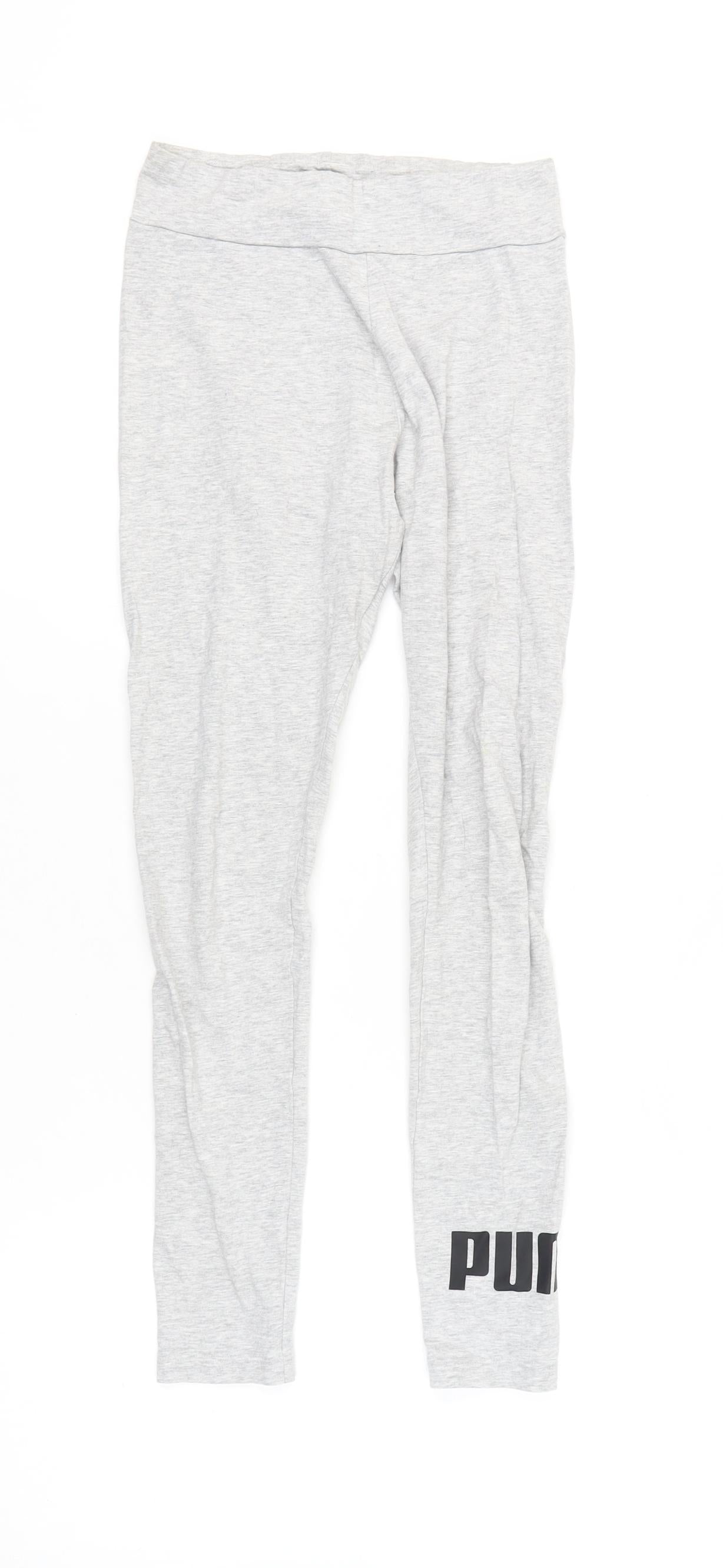 Puma Women's Grey Leggings XS Elastic Waist Activewear