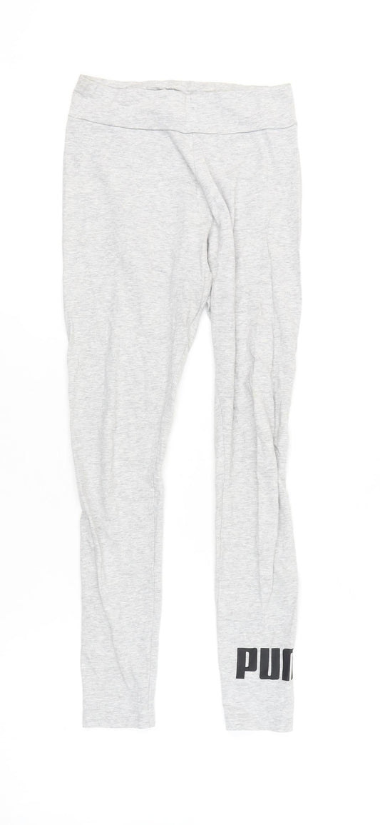Puma Women's Grey Leggings XS Elastic Waist Activewear