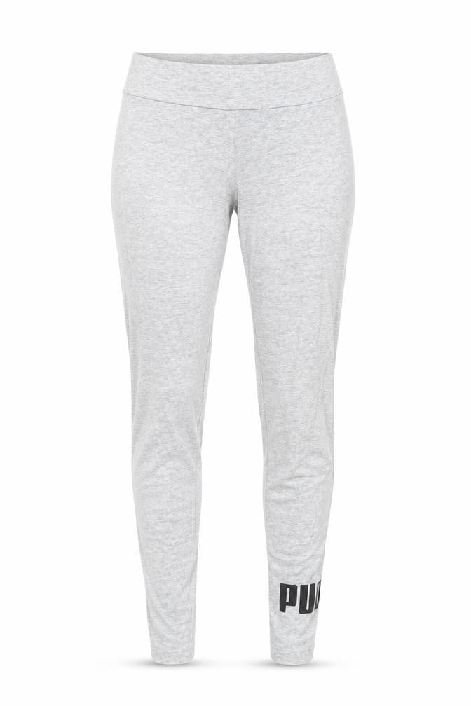 Front view of Puma Women's Grey Leggings XS Elastic Waist Activewear
