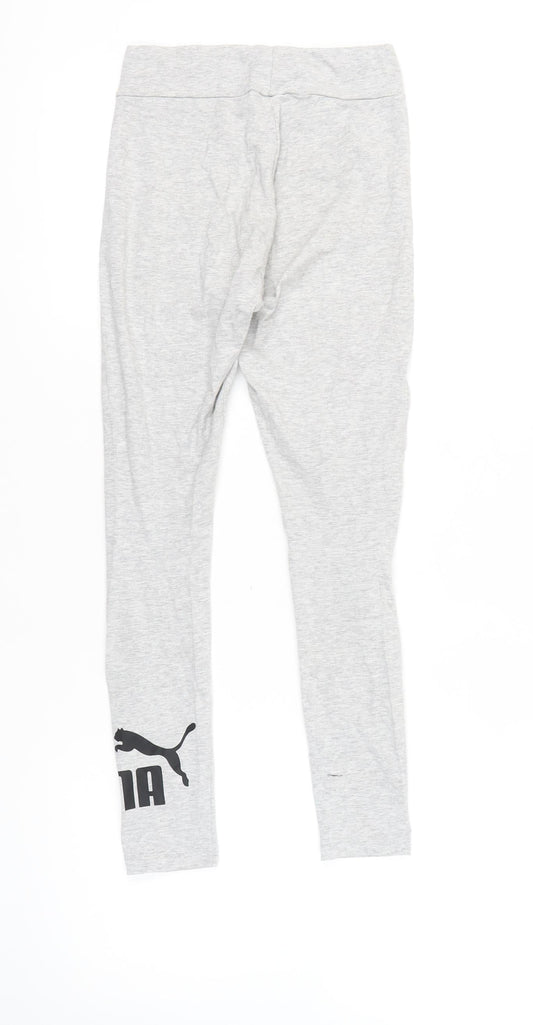 Puma Women's Grey Leggings XS Elastic Waist Activewear