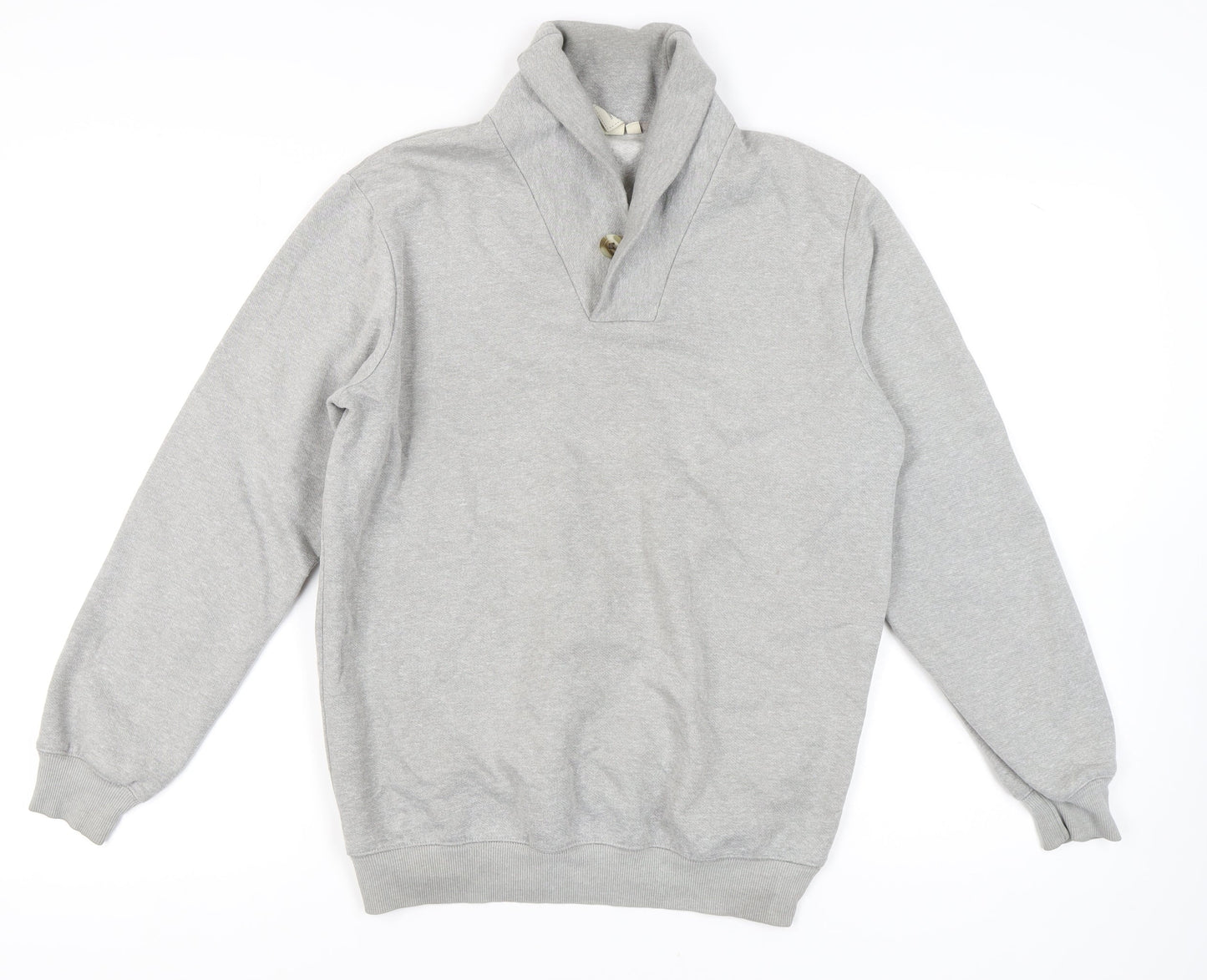 Mens UK Size M Cotton Traders Grey Pullover Sweatshirt