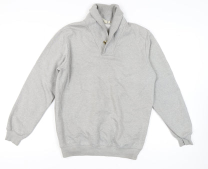 Mens UK Size M Cotton Traders Grey Pullover Sweatshirt