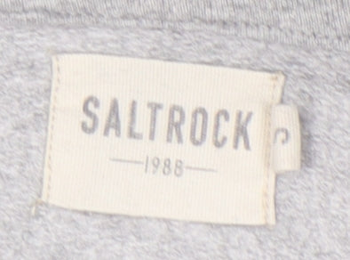 Mens UK Size S Saltrock Grey Pullover Hoodie