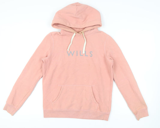 Womens UK Size 10 Jack Wills Pink Pullover Hoodie