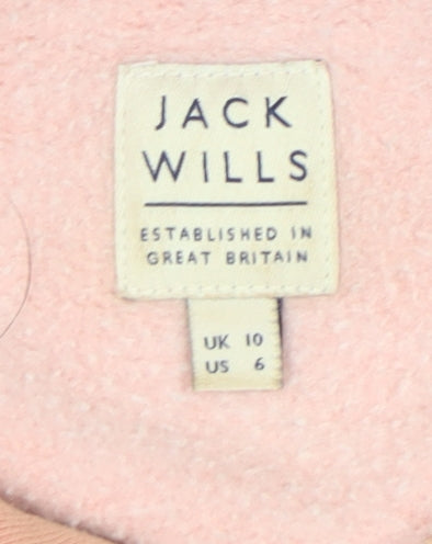 Womens UK Size 10 Jack Wills Pink Pullover Hoodie