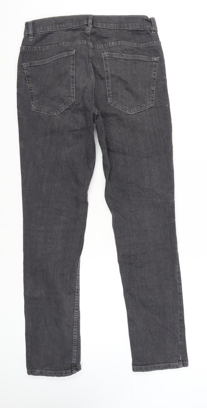 Mens UK Size 32 Burton Slim Fit Slim Grey Jeans