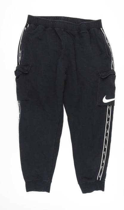 Nike Men's Black XL Cargo Trousers - Sporty Style
