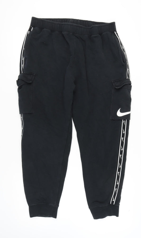 Nike Men's Black XL Cargo Trousers - Sporty Style