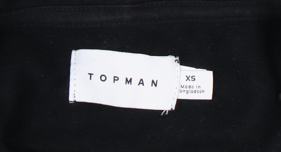 Topman Men's Black Tokyo XS Pullover Hoodie