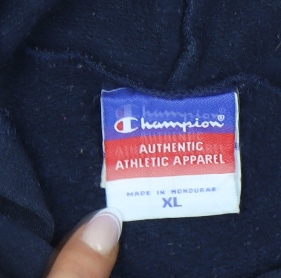Mens UK Size XL Champion Blue Pullover Hoodie