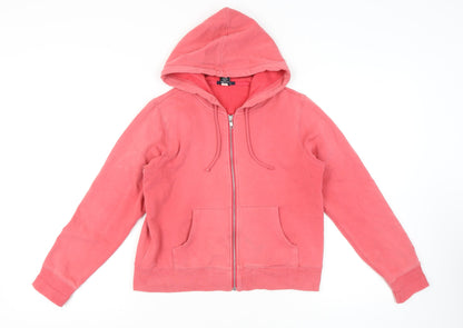 GAP Women's Pink Full Zip Hoodie - Size S, Stretch