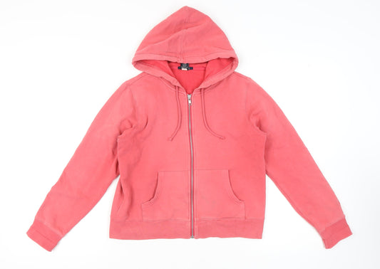 GAP Women's Pink Full Zip Hoodie - Size S, Stretch