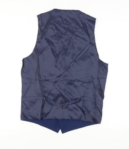 Mens UK Size 38 Marks and Spencer Regular Blue Suit Waistcoat