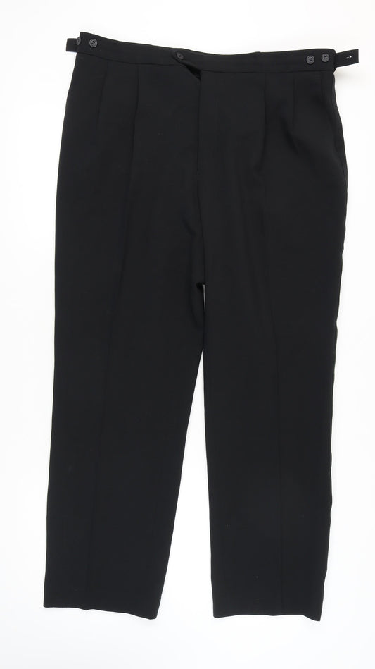 Greenwoods Classic Men's Black Trousers, Size 40