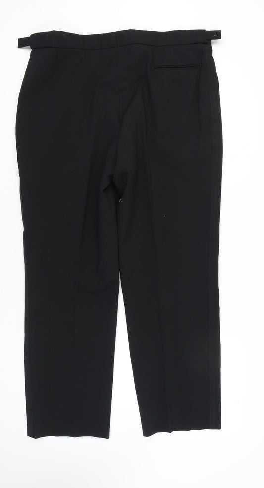 Greenwoods Classic Men's Black Trousers, Size 40