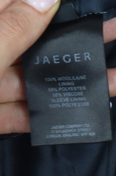 Jaeger Men's Blue Suit Jacket 38S Wool Single-Breasted