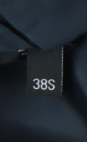 Jaeger Men's Blue Suit Jacket 38S Wool Single-Breasted