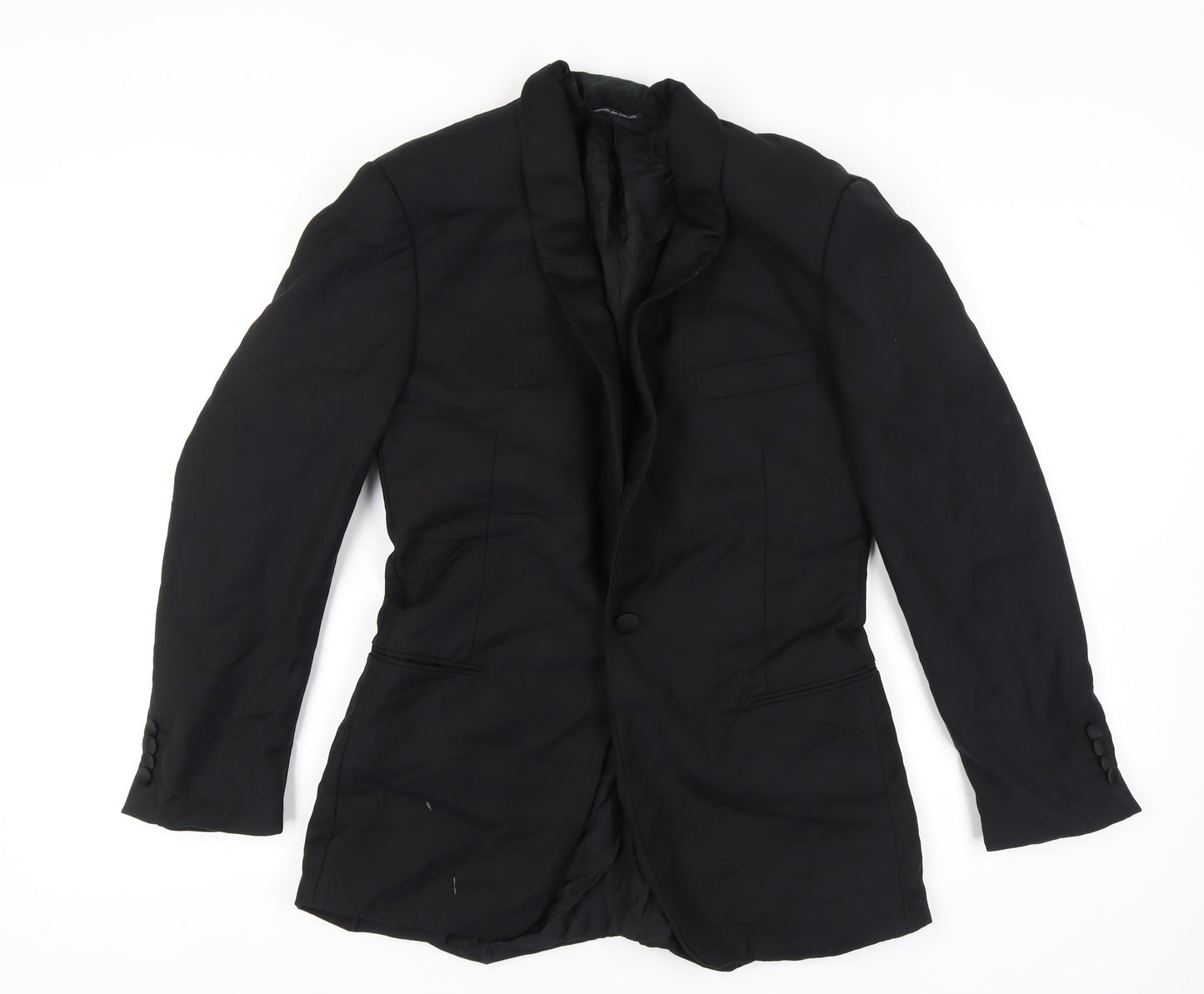 Pal Zileri Men's Black Wool Blazer, Size 46, Formal Elegance