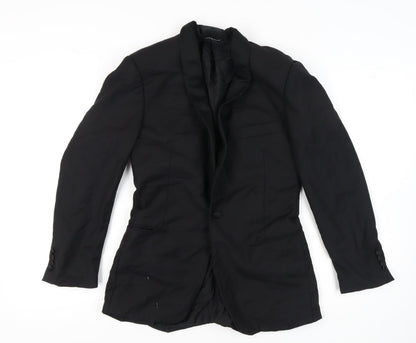 Pal Zileri Men's Black Wool Blazer, Size 46, Formal Elegance