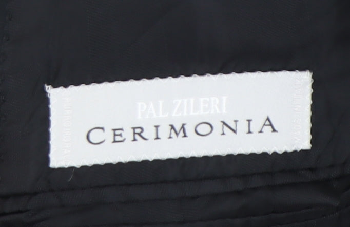 Pal Zileri Men's Black Wool Blazer, Size 46, Formal Elegance
