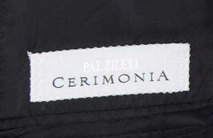 Pal Zileri Men's Black Wool Blazer, Size 46, Formal Elegance