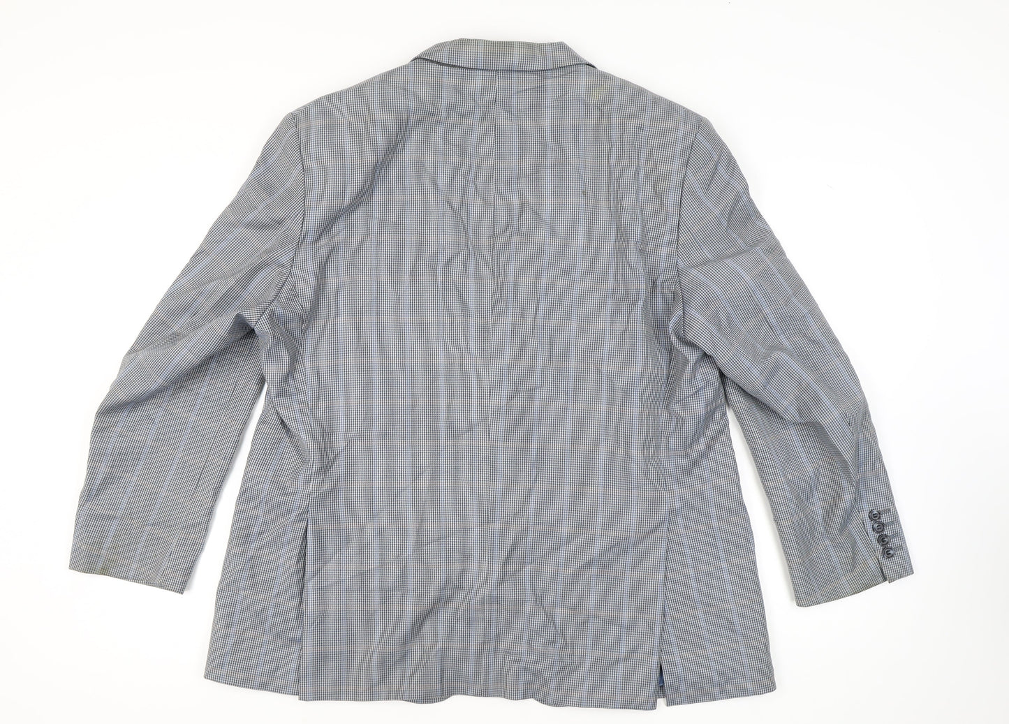 Marks and Spencer Men's Blue Check Blazer 46S