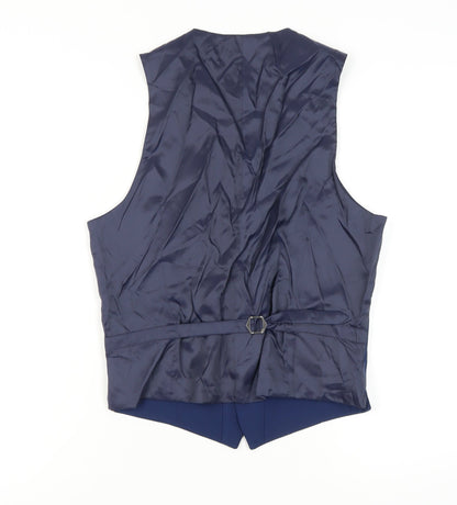 Mens UK Size 36 Marks and Spencer Regular Blue Suit Waistcoat