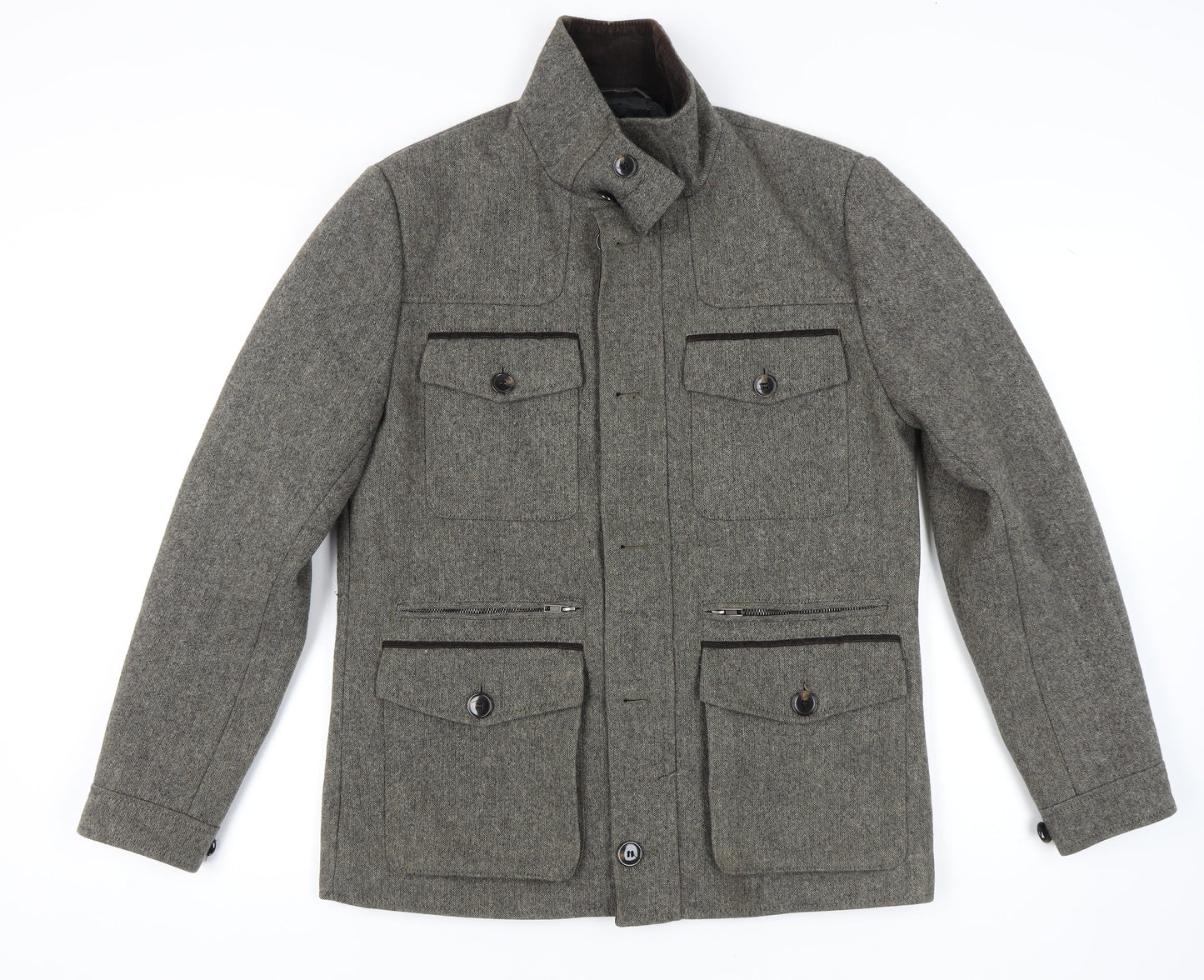 Mens UK Size 50 H&M Grey Military Jacket