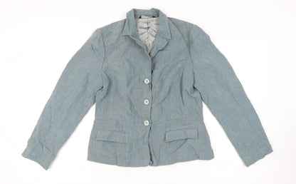 Womens UK Size 12 Laura Ashley Regular Blue Blazer