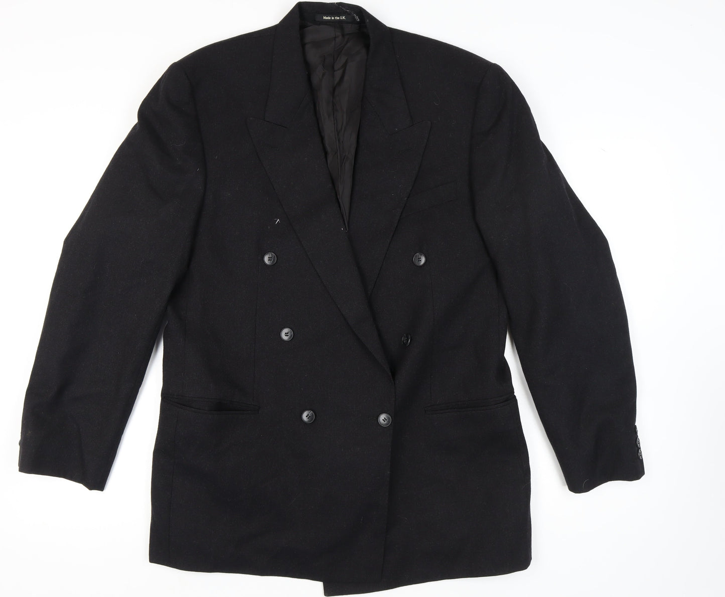 Mens UK Size 42 St Michael Regular Black Suit Jacket