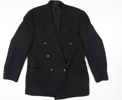 Mens UK Size 42 St Michael Regular Black Suit Jacket