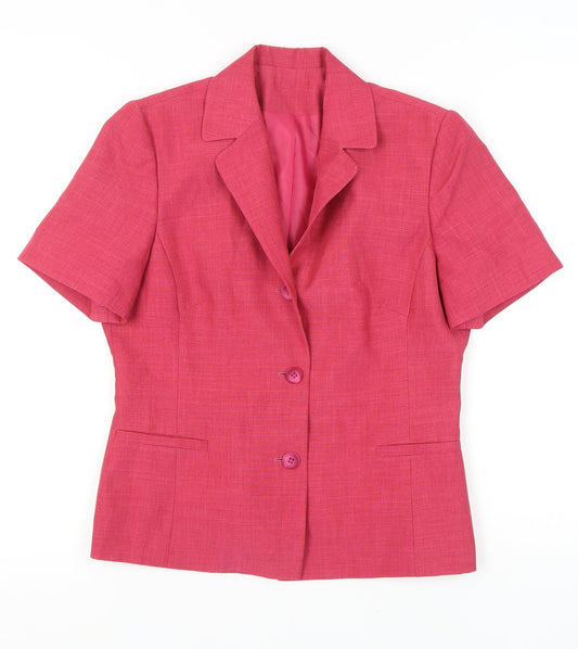 Debenhams Women's Pink Blazer Size 10 Classic Fit