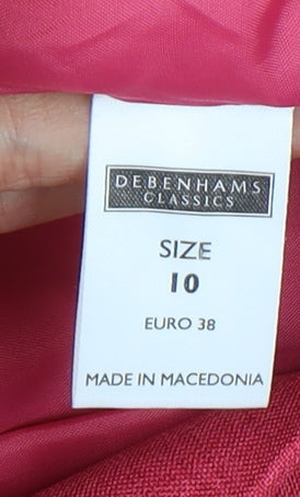 Debenhams Women's Pink Blazer Size 10 Classic Fit