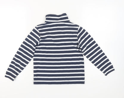 Regatta Unisex Kids Blue Striped Sweatshirt, 10 Years, 1/4 Zip