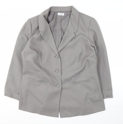 Damart Women's Grey Blazer, Size 20, Notch Lapel
