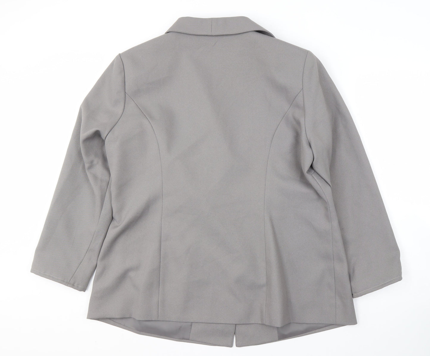 Damart Women's Grey Blazer, Size 20, Notch Lapel