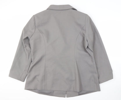 Damart Women's Grey Blazer, Size 20, Notch Lapel