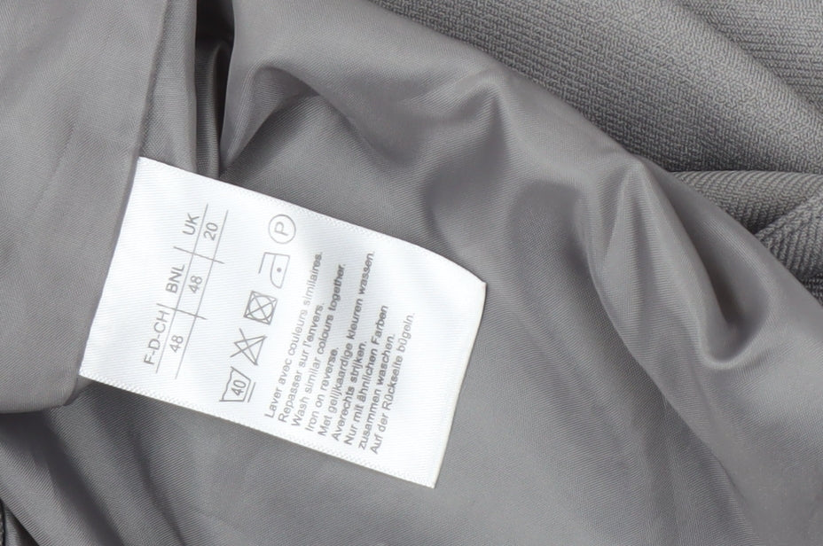 Damart Women's Grey Blazer, Size 20, Notch Lapel