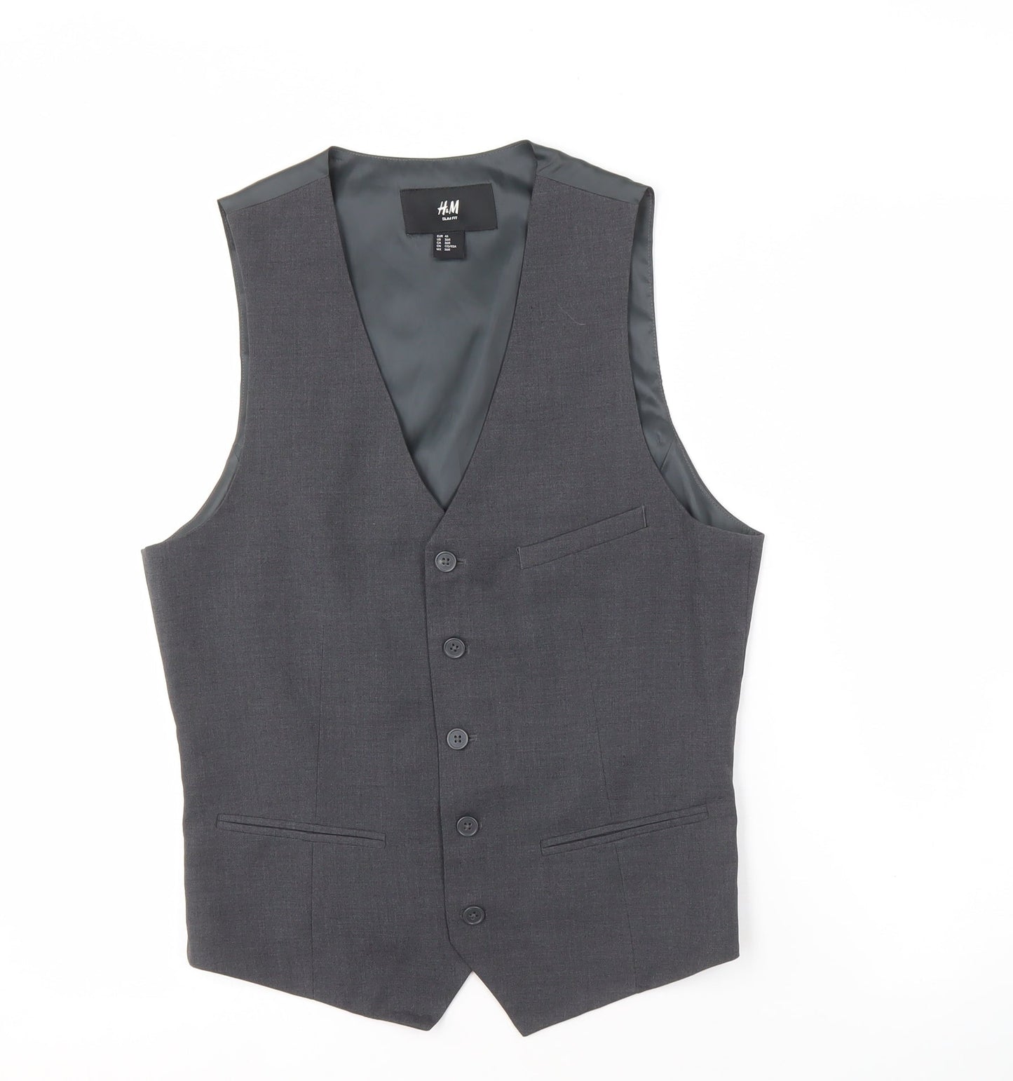 Mens UK Size 36 H&M Regular Grey Suit Waistcoat